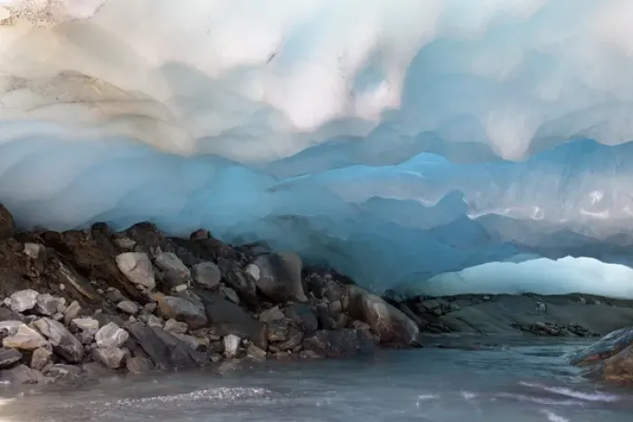 Framed Print : Ice cave and glacier snout of Schlatenkees, source of the creek Schlatenbach Framed Print : Ice cave and glacier snout of Schlatenkees, source of the creek Schlatenbach