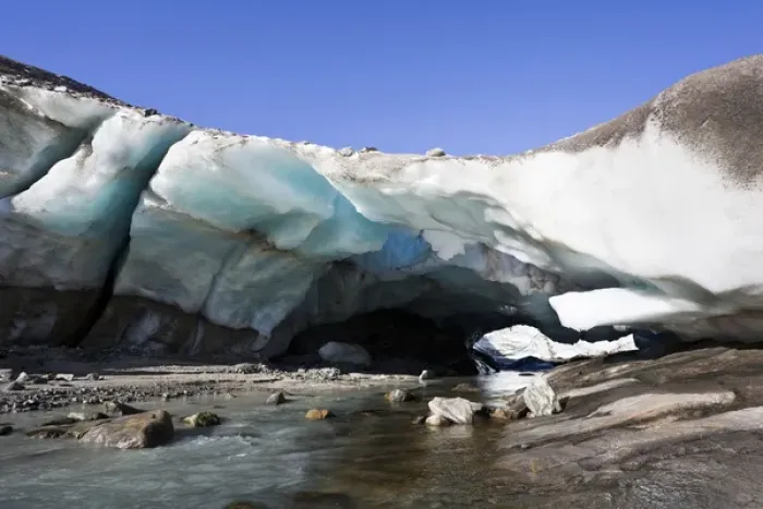 Framed Print : Ice cave and glacier snout of Schlatenkees, source of the creek Schlatenbach Framed Print : Ice cave and glacier snout of Schlatenkees, source of the creek Schlatenbach