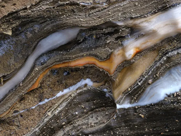 Framed Print : Ice with moraine material. Ice cave south of Longyearbyen on the island of Spitsbergen in the Svalbard Archipelago. Arctic, Norway Framed Print : Ice with moraine material. Ice cave south of Longyearbyen on the island of Spitsbergen in the Svalbard Archipelago. Arctic, Norway