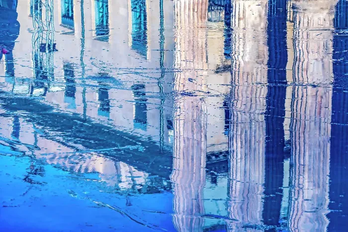 Framed Print : Ice skating rink reflection, Nimes, Gard, France. Oldest Roman Temple created in 7 AD Framed Print : Ice skating rink reflection, Nimes, Gard, France. Oldest Roman Temple created in 7 AD