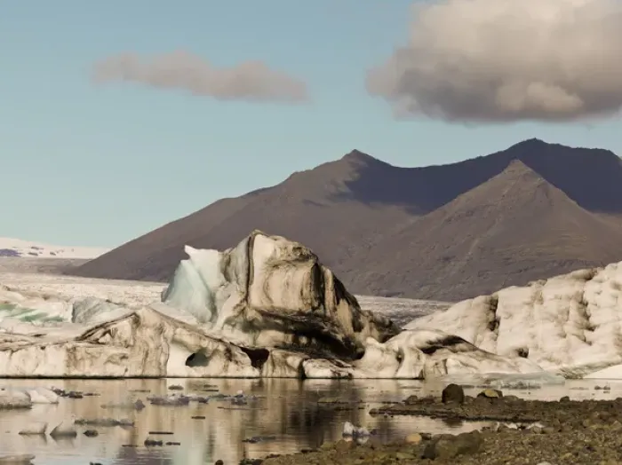 Framed Print : Iceberg formations broken off from the Breidamerkurjokull glacier, part of the Vatnajokull