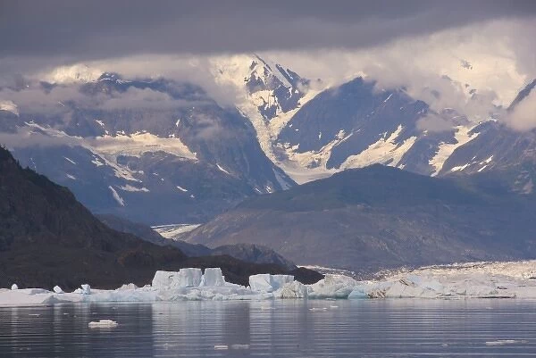Icebergs from the Columbia Glacier on Prince William Sound Alaska