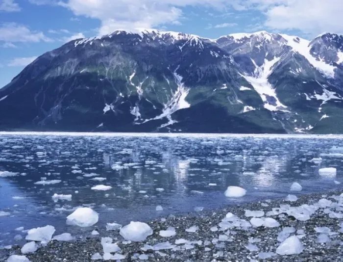 Framed Print : Icebergs in Disenchantment Bay, Russell Fiord Wilderness, near Yakutat, Alaska
