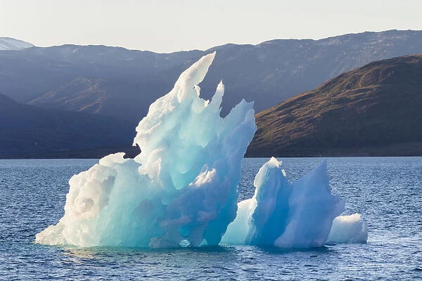 Icebergs drifting in the fjords of southern greenland. America, North America, Greenland