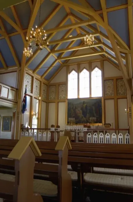 Framed Print : Iceland, Husavik, main church interior Framed Print : Iceland, Husavik, main church interior