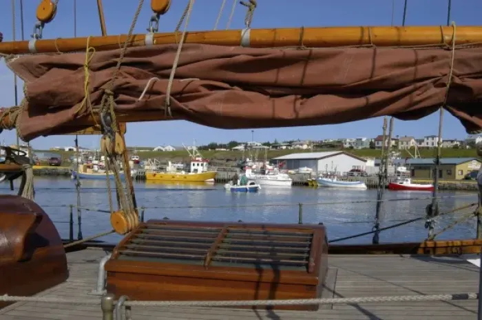 Framed Print : Iceland, Husavik, sailing vessel Framed Print : Iceland, Husavik, sailing vessel