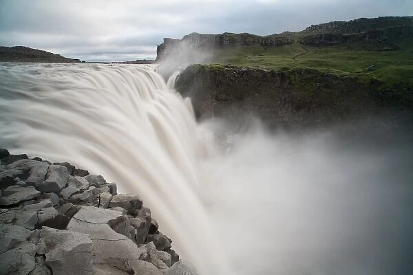 Iceland, Jokulsargljufur National Park. View of Dettifoss Waterfall, the most powerful
