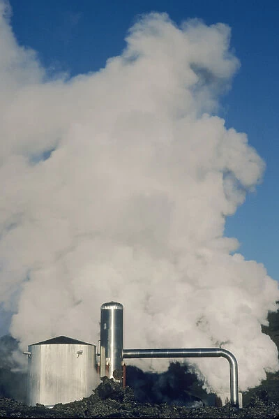 Iceland, Krafla Thermal area, Mvvatn area, active geothermal power plant