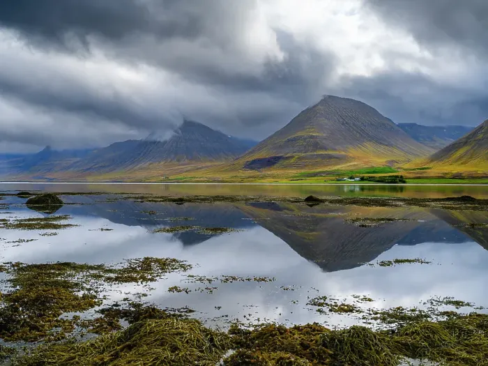 Framed Print : Iceland. Landscape in Dyrafjordur during autumn Framed Print : Iceland. Landscape in Dyrafjordur during autumn