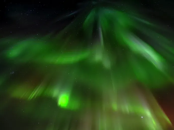 Framed Print : Iceland. Northern Lights over Isafjordur, the capital of the Westfjords during autumn