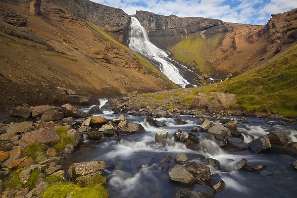 Iceland, random waterfall in the north, on the way to Myvatn