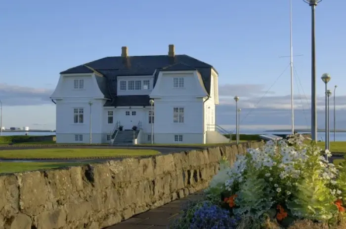 Framed Print : Iceland, Reykjavik, Hofdi House where Regan and Gorbachev met in 1986