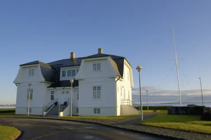 Framed Print : Iceland, Reykjavik, Hofdi House where Regan and Gorbachev met in 1986 Framed Print : Iceland, Reykjavik, Hofdi House where Regan and Gorbachev met in 1986