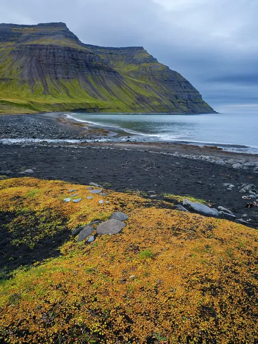 Framed Print : Iceland. Skalavik near Bolungarvik during autumn