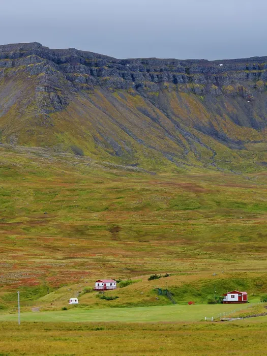 Framed Print : Iceland. Skalavik near Bolungarvik during autumn