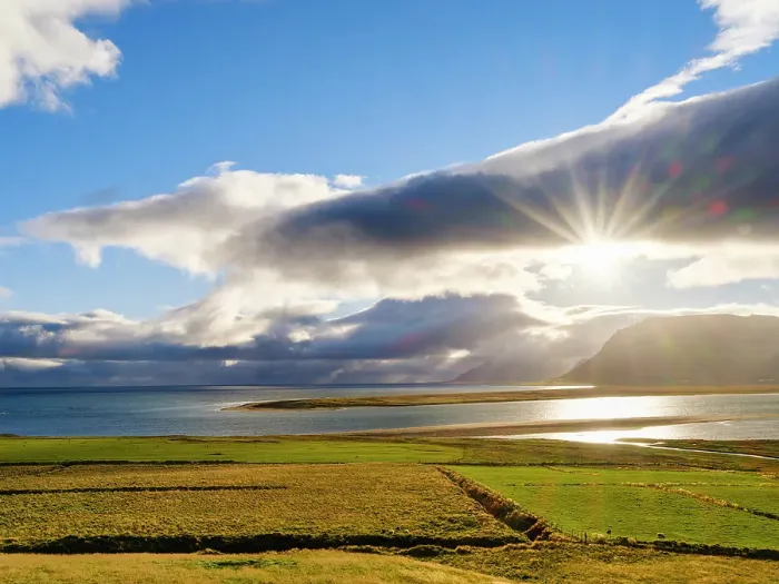 Framed Print : Iceland. View over the coastline of the Breidastroend at Breidafjordur during autumn Framed Print : Iceland. View over the coastline of the Breidastroend at Breidafjordur during autumn