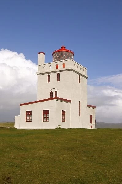 Iceland, Vik, Dyrholaey Light (Vik Lighthouse), Dyrholaos bay