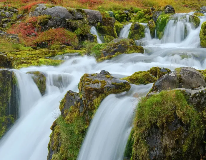 Framed Print : Iceland. Waterfall Dynjandi in Borgarfjordur during autumn Framed Print : Iceland. Waterfall Dynjandi in Borgarfjordur during autumn