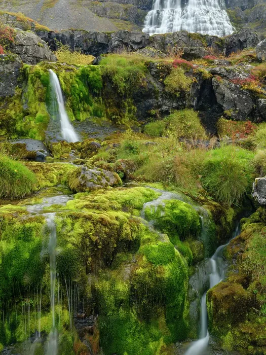 Framed Print : Iceland. Waterfall Dynjandi in Borgarfjordur during autumn Framed Print : Iceland. Waterfall Dynjandi in Borgarfjordur during autumn