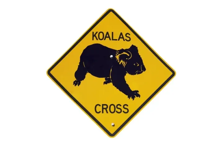 Framed Print : Iconic yellow Kiwi warning sign, New Zealand