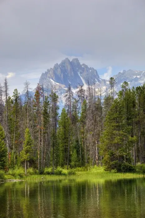 Framed Print : ID, Sawtooth National Recreation Area, Little Redfish Lake, with Sawtooth Range Framed Print : ID, Sawtooth National Recreation Area, Little Redfish Lake, with Sawtooth Range