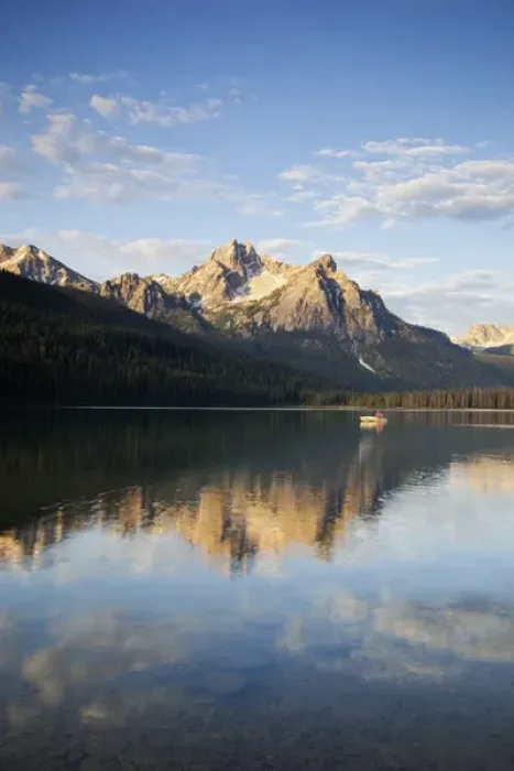 Framed Print : ID, Sawtooth National Recreation Area, Stanley Lake and McGowan Peak