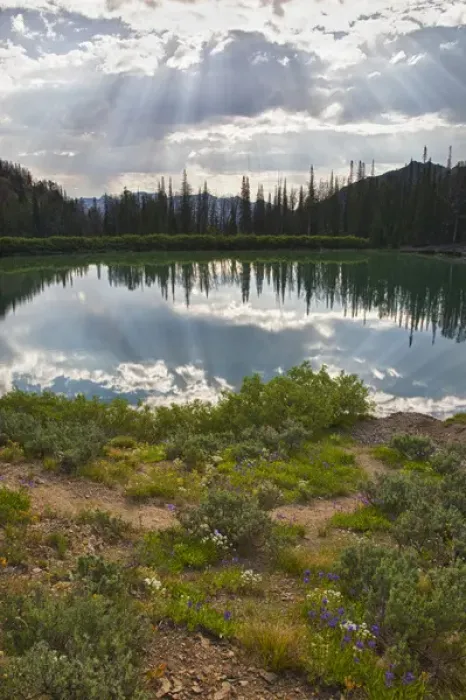 Framed Print : ID, Sawtooth National Recreation Area, Titus Lake Framed Print : ID, Sawtooth National Recreation Area, Titus Lake