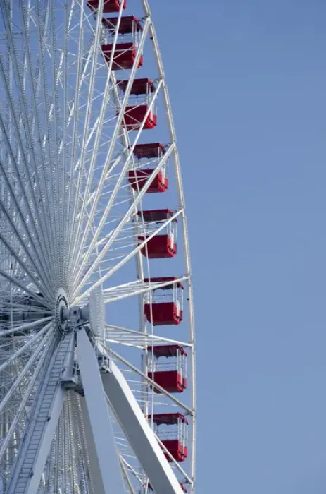 Framed Print : Illinois, Chicago, Navy Pier. Detail of Navy Pier Farris wheel Framed Print : Illinois, Chicago, Navy Pier. Detail of Navy Pier Farris wheel