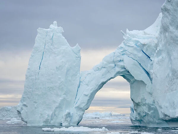 Ilulissat Icefjord at Disko Bay. The Icefjord is listed as UNESCO World Heritage Site, Greenland