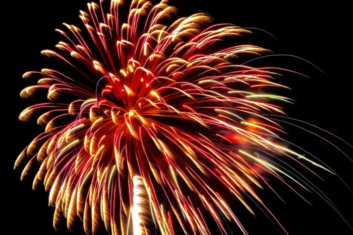 Framed Print : Independence Day fireworks, USA