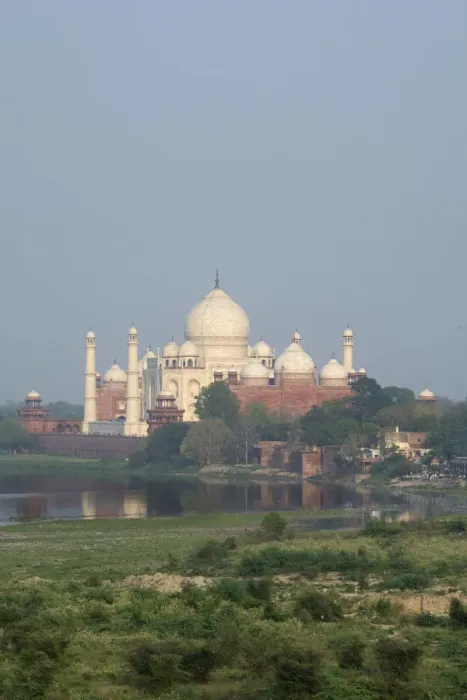 Framed Print : India, Agra. View of the Taj Mahal from the Red Fort of Agra. Sandstone fortress founded in 1565 Framed Print : India, Agra. View of the Taj Mahal from the Red Fort of Agra. Sandstone fortress founded in 1565