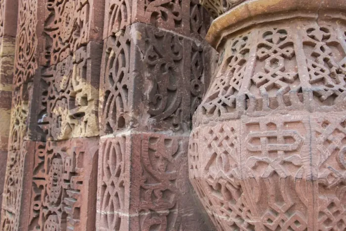 Framed Print : India, Delhi. Qutub Minar, circa 1193, one of earliest known samples of Islamic Framed Print : India, Delhi. Qutub Minar, circa 1193, one of earliest known samples of Islamic