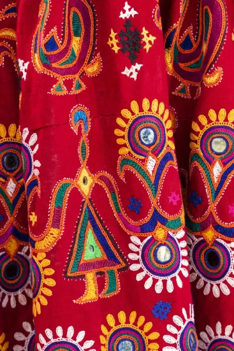 Framed Print : India, Gujarat, Bhuj, Great Rann of Kutch, Ahir Tribe. An example of the colorful Framed Print : India, Gujarat, Bhuj, Great Rann of Kutch, Ahir Tribe. An example of the colorful