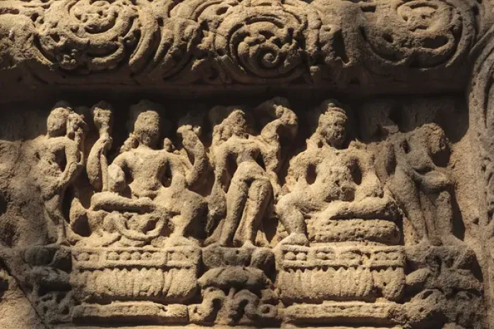 Framed Print : India, Himachal Pradesh, Kangra District, Dharamsala, Detail of Indo Aryan-style