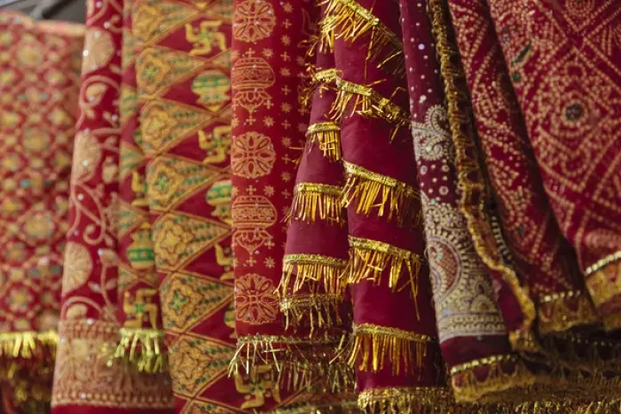 Framed Print : India, Himachal Pradesh, Una District, Chintpurni, Devotional cloths at Mata Chintpurni Framed Print : India, Himachal Pradesh, Una District, Chintpurni, Devotional cloths at Mata Chintpurni