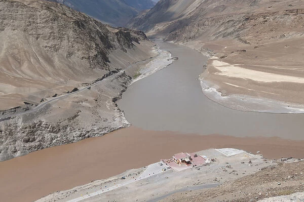 India, Jammu & Kashmir, Ladakh, the Zanskar and Indus River confluence where the