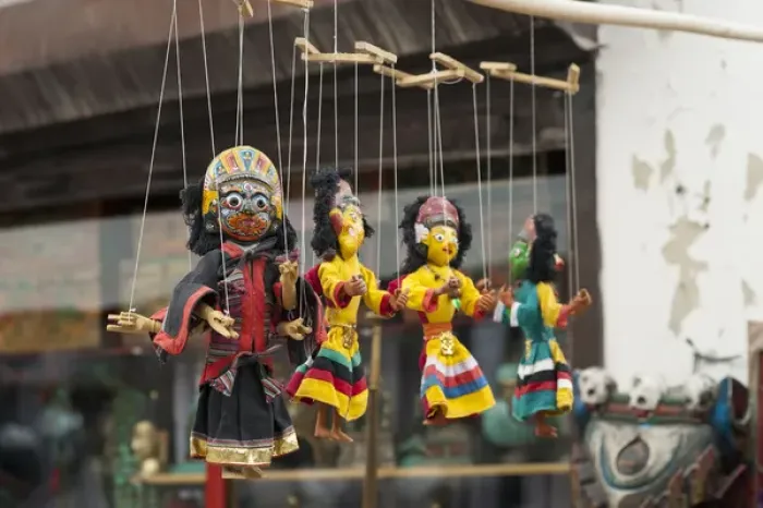 Framed Print : India, Ladakh, Alchi, traditional puppets with hindu and buddhist face