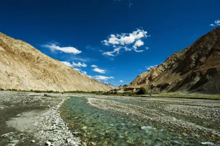 Framed Print : India, Ladakh, Markha Valley, scenic landscape of the Himalayas with Markha stream river Framed Print : India, Ladakh, Markha Valley, scenic landscape of the Himalayas with Markha stream river