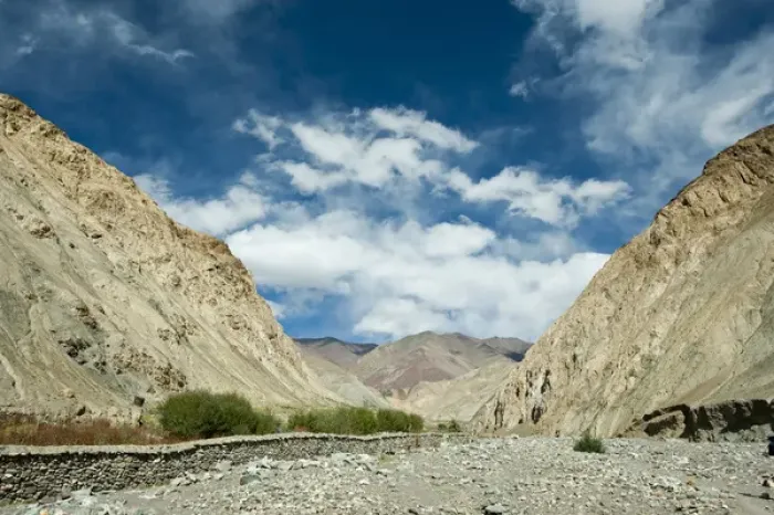 Framed Print : India, Ladakh, Markha Valley, scenic landscape between the mountains Framed Print : India, Ladakh, Markha Valley, scenic landscape between the mountains
