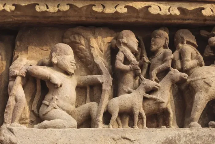 Framed Print : India, Madhya Pradesh, Chhatarpur District, Khajuraho, Detail of statues Framed Print : India, Madhya Pradesh, Chhatarpur District, Khajuraho, Detail of statues