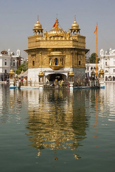 India, Punjab, Amritsar. The Hari Mandir at the Golden Temple