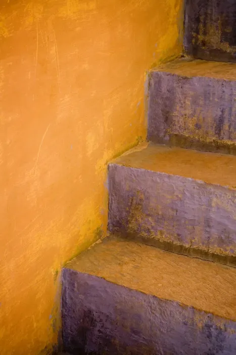 Framed Print : India, Rajasthan. Colorful stairway close-up Framed Print : India, Rajasthan. Colorful stairway close-up