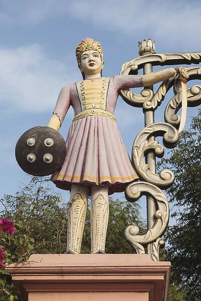 India, Rajasthan, Jhunjhunu District, Statue of Sati at Rani Sati Temple