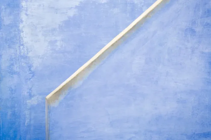 Framed Print : India, Rajasthan, Jodhpur. Abstract of house stairwell Framed Print : India, Rajasthan, Jodhpur. Abstract of house stairwell
