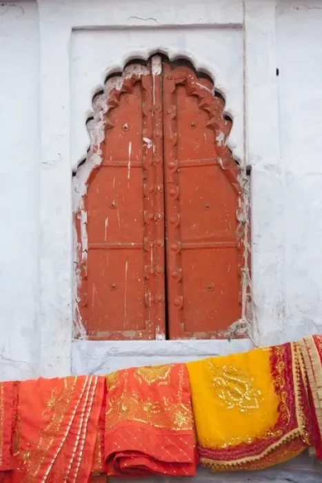 Framed Print : India, Rajisthan, Agra. Colorful Window Framed Print : India, Rajisthan, Agra. Colorful Window