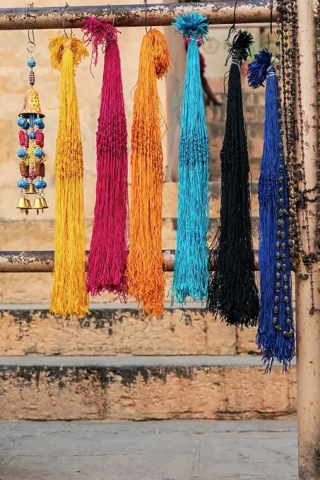 Framed Print : India, Uttar Pradesh, Varanasi, Bangali Tola. Decorative beads for sale Framed Print : India, Uttar Pradesh, Varanasi, Bangali Tola. Decorative beads for sale