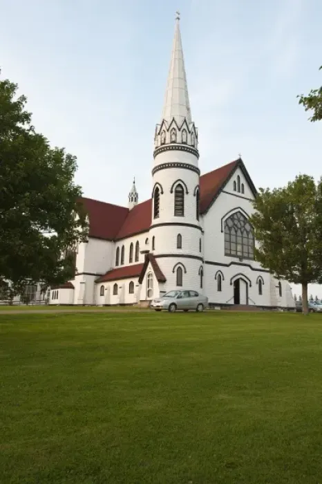Framed Print : Indian River, Prince Edward Island. St. Marys Catholic church Indian River