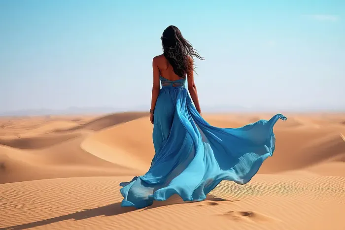 Framed Print : Indian woman in blue dress in desert. ©Jim Zuckerman / Jaynes Gallery / DanitaDelimont.com (AI) Framed Print : Indian woman in blue dress in desert. ©Jim Zuckerman / Jaynes Gallery / DanitaDelimont.com (AI)