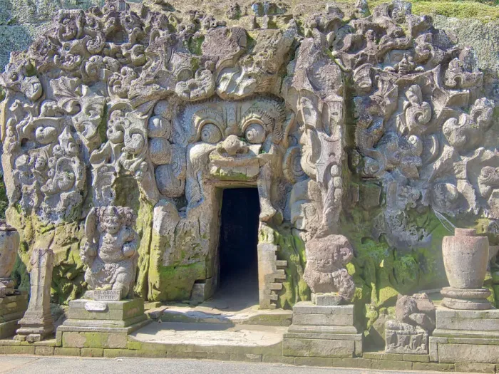 Framed Print : Indonesia, Bali, Ubud. Historic Balinese temples of Goa Gajah or Elephant Cave Framed Print : Indonesia, Bali, Ubud. Historic Balinese temples of Goa Gajah or Elephant Cave