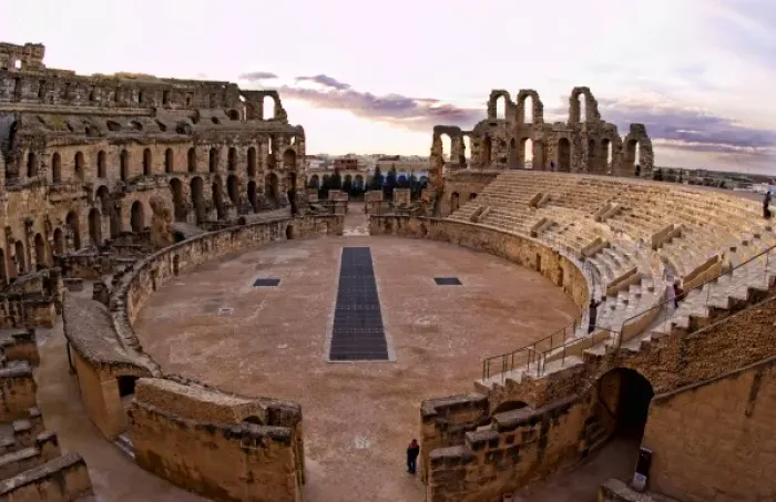 Framed Print : Inside famous El Jem Roman Amphitheater, third largest in world in El Jem Tunisia Framed Print : Inside famous El Jem Roman Amphitheater, third largest in world in El Jem Tunisia